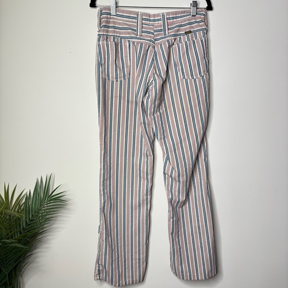 1970s Vintage Maverick Blue Red White Striped Pants Size 13/14 Made in USA - Picture 5 of 8
